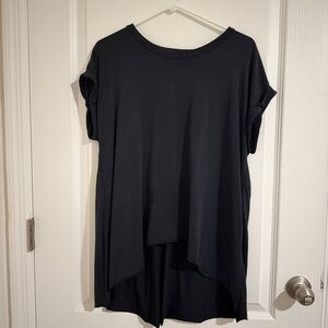 Elegant Black Short Sleeve Women's Tee